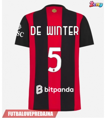 Lacne Ženy Futbalové dres AC Milan Koni De Winter #5 2026-27 Krátky Rukáv - Domáci